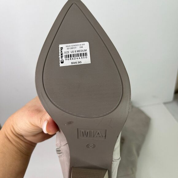 Mia Cowgirl Pull On Pinted Toes Boots Grey Size 8 #596 - Picture 7 of 12